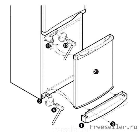 Как перевесить двери холодильника самостоятельно