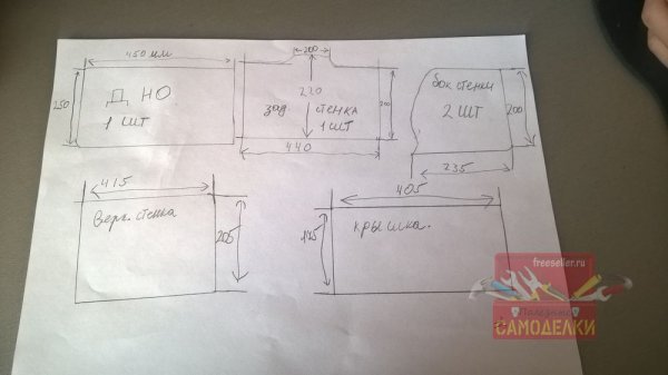 Чертеж для изготовления хлебницы из фанеры своими руками