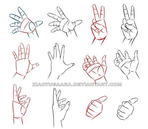 Как нарисовать кисти рук