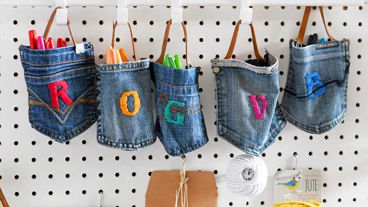 what to do with old jeans no-sew projects