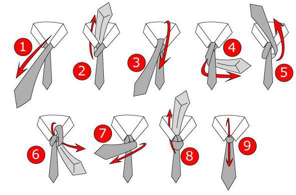 виды узлов галстука 
