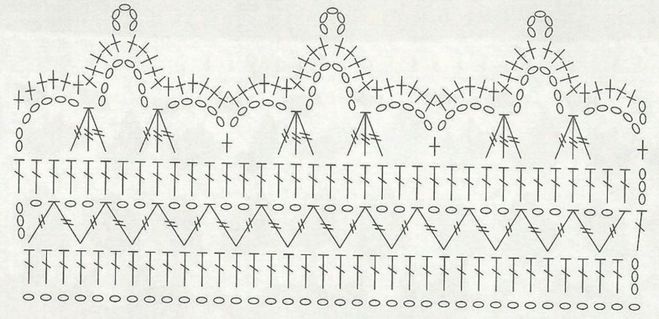 схема №1 для вязания короны Эльзы